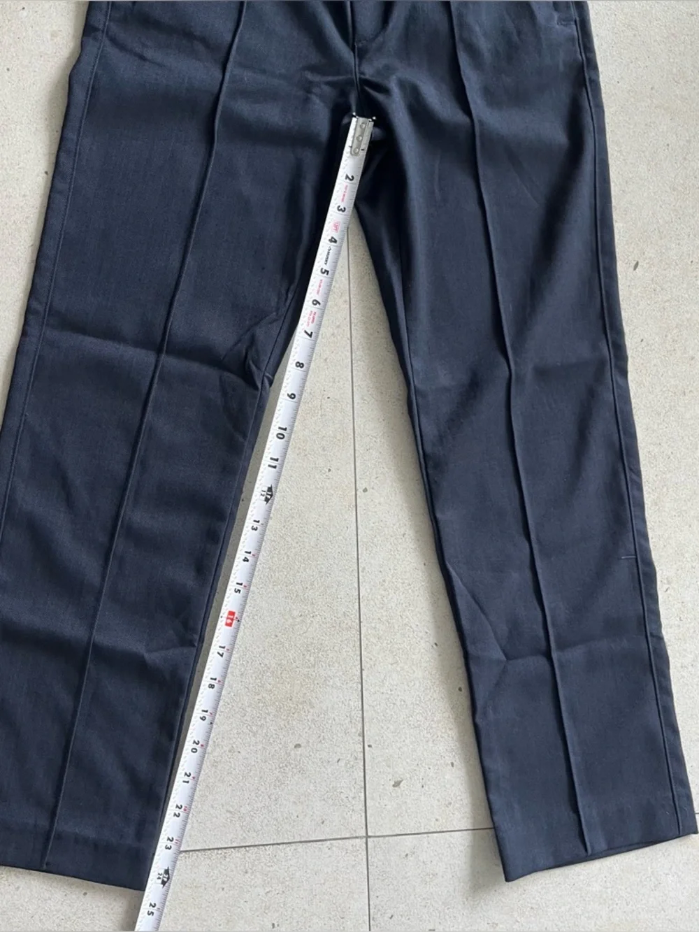 NWT Abercrombie Kids Loose Pant Navy Boys Size 11/12 Herringbone Texture Chino